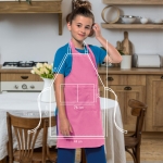 Tablier rose enfant personnalisé