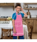 Tablier rose enfant personnalisé