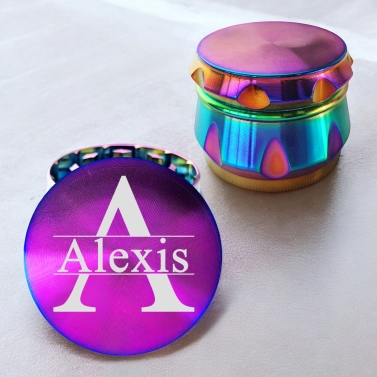 Grinder Icy gravé avec votre prénom - Modèle Majuscule