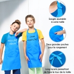 Tablier bleu enfant personnalisé