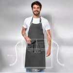 Tablier personnalisé adulte gris personnalisé