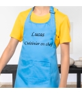 Tablier bleu enfant personnalisé