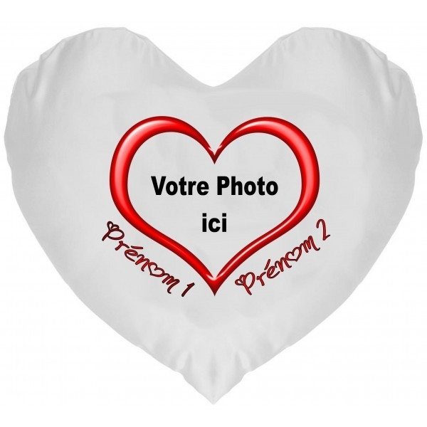 Coussin Coeur Photo à Personnaliser