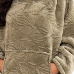 Couverture à capuche vert personnalisée