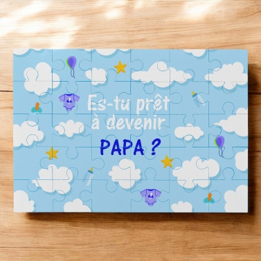 Puzzle personnalisable modèle annonce grossesse