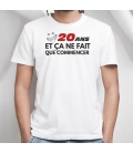 Tee-shirt homme personnalisé smiley âge
