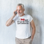 Tee-shirt homme personnalisé smiley âge
