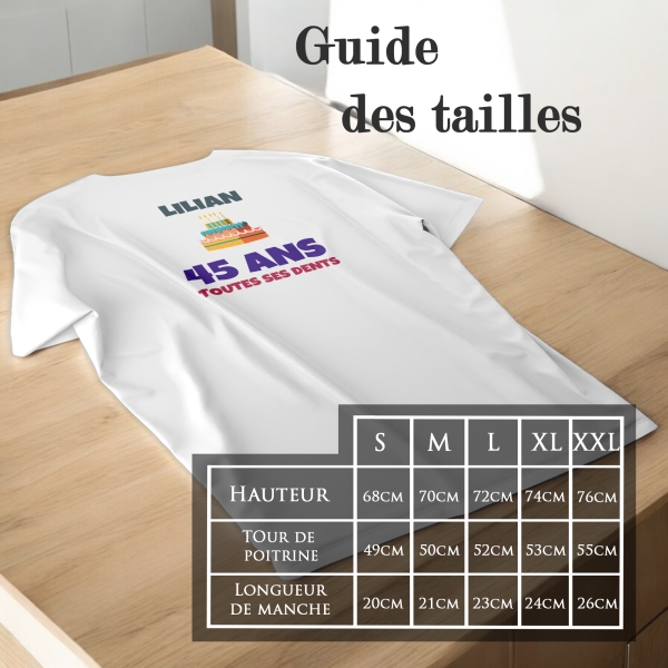 tee-shirt homme personnalisable gateau anniversaire