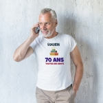 tee-shirt homme personnalisable gateau anniversaire