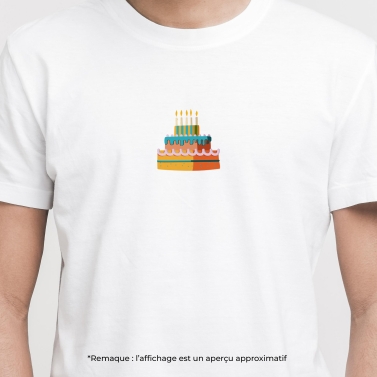 tee-shirt homme personnalisable gateau anniversaire