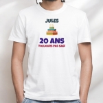 tee-shirt homme personnalisable gateau anniversaire