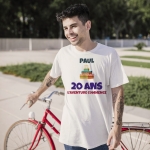 tee-shirt homme personnalisable gateau anniversaire