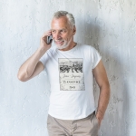 Tee-shirt homme personnalisé étiquette bouteille vin