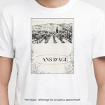 Tee-shirt homme personnalisé étiquette bouteille vin