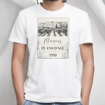 Tee-shirt homme personnalisé étiquette bouteille vin