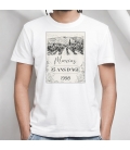 Tee-shirt homme personnalisé étiquette bouteille vin
