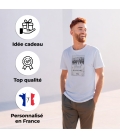 Tee-shirt homme personnalisé étiquette bouteille vin