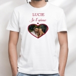 Tee-shirt homme personnalisé photo amoureux