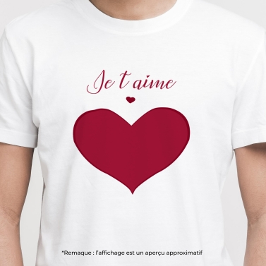 Tee-shirt homme personnalisé photo amoureux