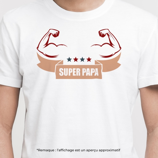 Tee-shirt homme personnalisé super papa