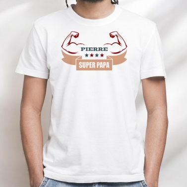 Tee-shirt homme personnalisé super papa