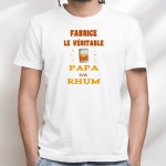 Tee-shirt homme personnalisé papa au rhum