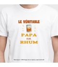 Tee-shirt homme personnalisé papa au rhum