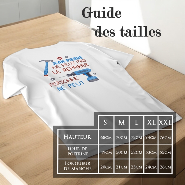 Tee Shirt personnalisé "Si... ne peut pas le réparer"