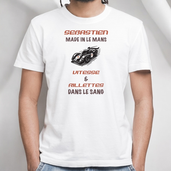 Tee-shirt homme personnalisé vitesse et rillettes