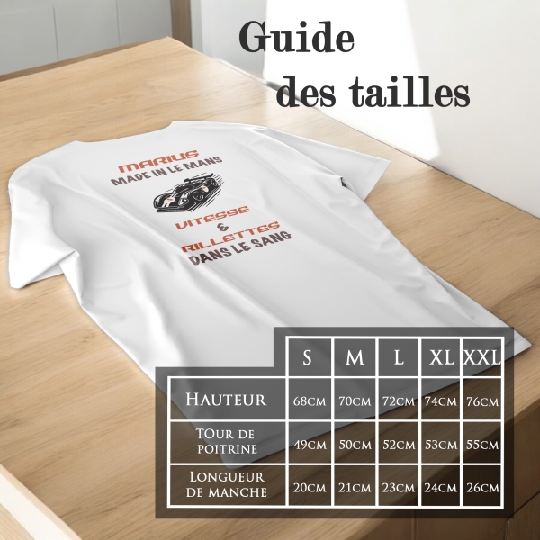 Tee-shirt homme personnalisé vitesse et rillettes