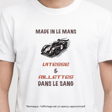 Tee-shirt homme personnalisé vitesse et rillettes