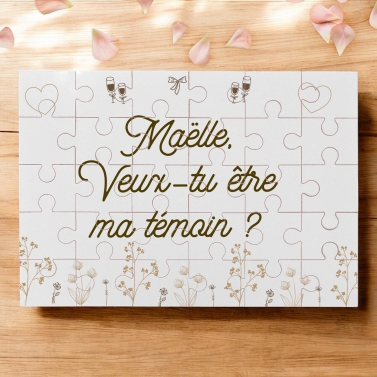Puzzle personnalisé annonce témoin