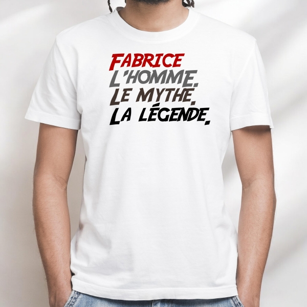 Tee-shirt homme personnalisé le mythe la légende