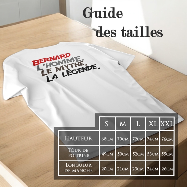 Tee-shirt homme personnalisé le mythe la légende