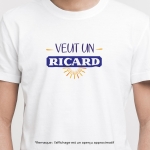 Tee-shirt homme personnalisé veut un ricard