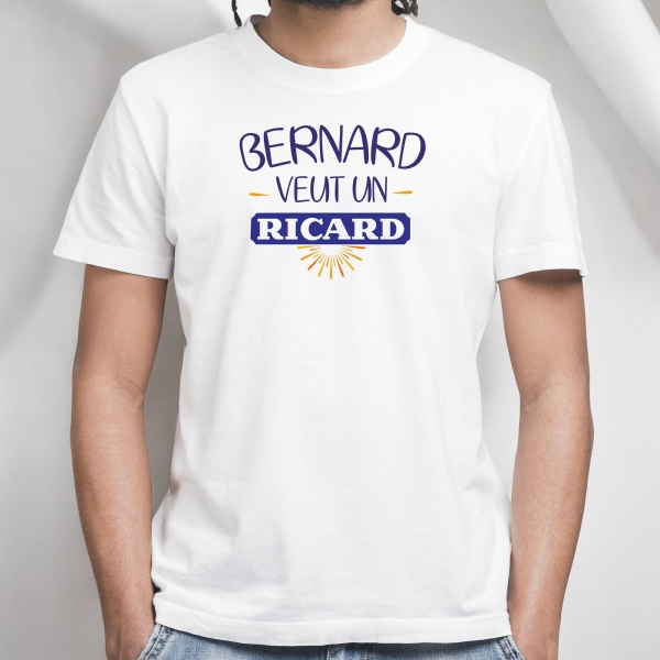 Tee-shirt homme personnalisé veut un ricard