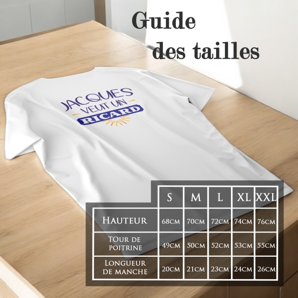 Tee-shirt homme personnalisé veut un ricard