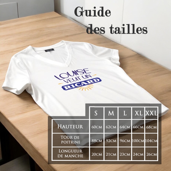Tee-shirt femme personnalisé veut un ricard
