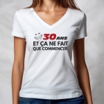 Tee-shirt femme personnalisé smiley âge