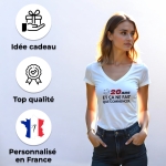 Tee-shirt femme personnalisé smiley âge