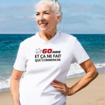 Tee-shirt femme personnalisé smiley âge