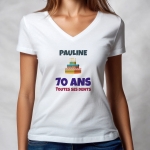 tee-shirt femme personnalisable gateau anniversaire