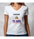 tee-shirt femme personnalisable gateau anniversaire