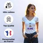 tee-shirt femme personnalisable gateau anniversaire