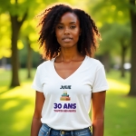 tee-shirt femme personnalisable gateau anniversaire