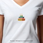 tee-shirt femme personnalisable gateau anniversaire
