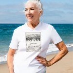 Tee-shirt femme personnalisé étiquette bouteille vin