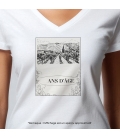 Tee-shirt femme personnalisé étiquette bouteille vin