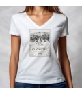 Tee-shirt femme personnalisé étiquette bouteille vin
