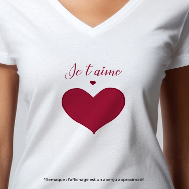 Tee-shirt femme personnalisé photo amoureux